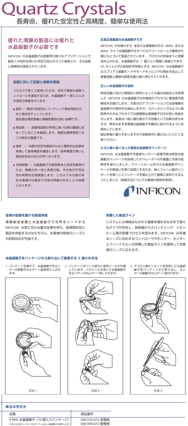 水晶振動子の仕様
