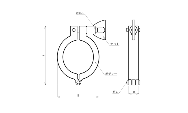 SUSクランプ(シングルピン)の仕様